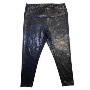 Z by Zella Black Faux Leather Leggings - Women's Large